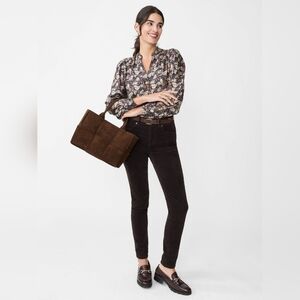 J. Mclaughlin Watson Velvet Jeans In Dark Chocolate